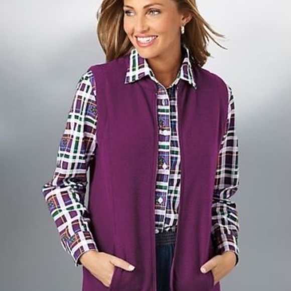 New Haband Feather Fleece Sleeveless Vest Jacket - Picture 1 of 1